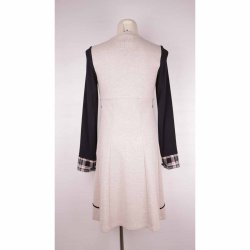 Siri S Design, Str S, uld og bomuld, m/detaljer, sort/beige (36)