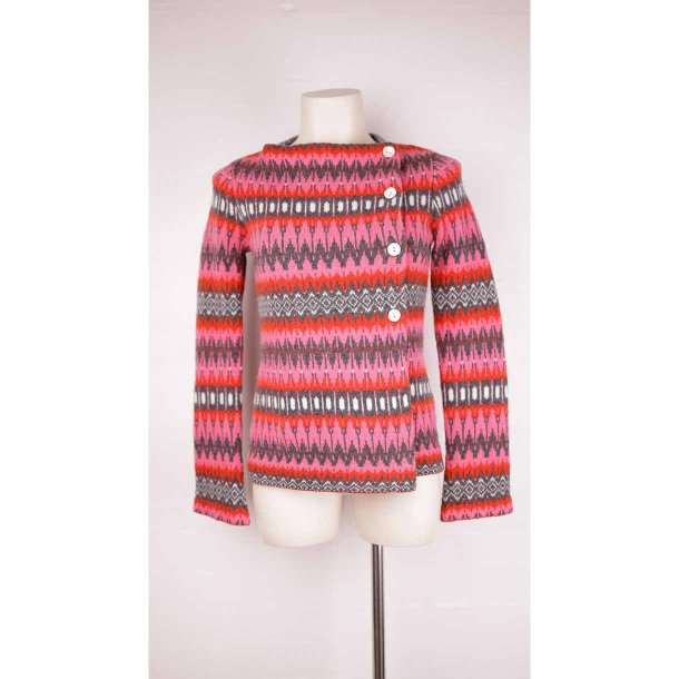 Jumperfabriken, Stribet Cardigan, uld, M (36)