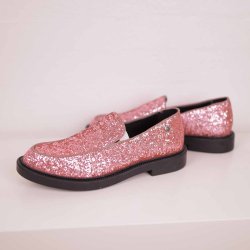 Copenhagen Shoes, som nye, pink glitter, str 39 (36)