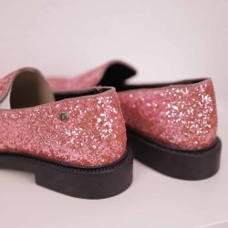 Copenhagen Shoes, som nye, pink glitter, str 39 (36)