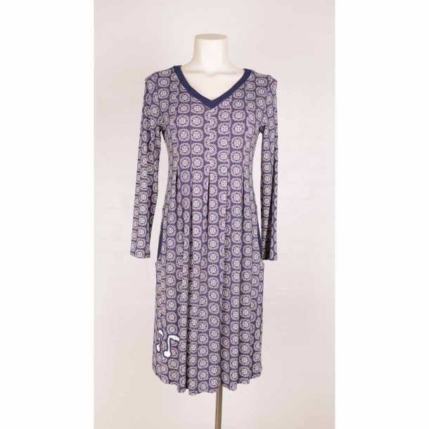 Du Milde kjole model almina navy viscose jersey M (4)