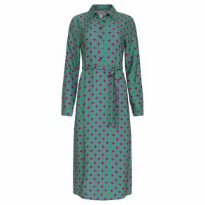 Smashed Lemon midi viscose kjole grn/lilla NY S (41)