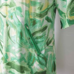 Vegas kort kjole grnt print 80%tencel 20%lin NY (41)