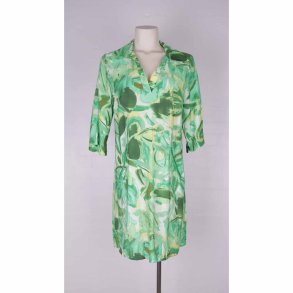 Vegas kort kjole grnt print 80%tencel 20%lin NY (41)