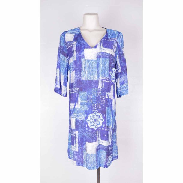 Vegas kjole bl� 80%tencl/20%lin NY! str. S (41)