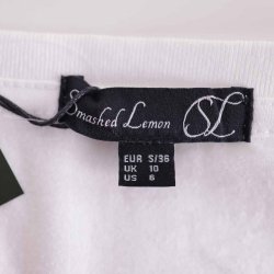 Smashed Lemon T-shirt 100%bomuld bl. NY! S (41)