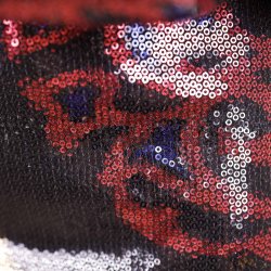 Hale bob kort kjole multi farvet pallietter str. M (42)