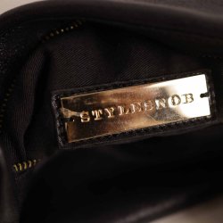Stylesnob sort skind clutch m kvast  (42)