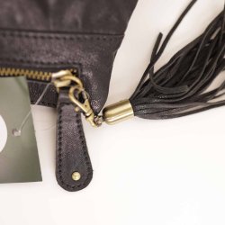 Stylesnob sort skind clutch m kvast  (42)