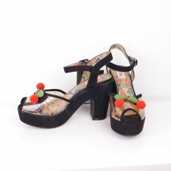 Miss L Fire hje sorte ruskind platau sko NYE 40 (42)