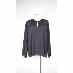 Heartmade sort silke skjorte m vidde i rmer 38  (43)