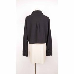 LUNE kort sort jakke cotton mix G 2x 60 cm L (43)