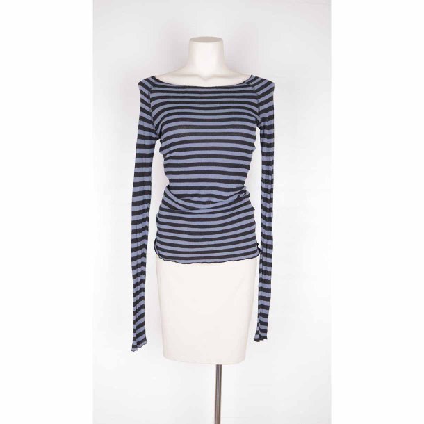 Gai + Lisva body bluse gr/sort viscose/uld M (43)