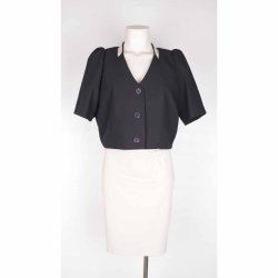 Co`Couture kort jakke sort viscose/poly str. L (43)