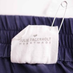 Julie Fagerholt navy silkebukser str. 38 (43)