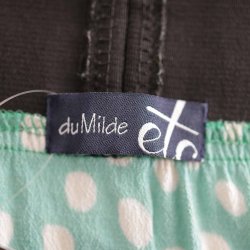 Dumilde Etc nederdel XXL grn m prikker, som ny  (5)