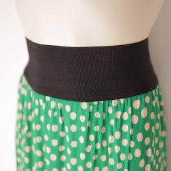 Dumilde Etc nederdel XXL grn m prikker, som ny  (5)