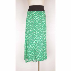 Dumilde Etc nederdel XXL grn m prikker, som ny  (5)