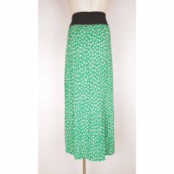 Dumilde Etc nederdel XXL grn m prikker, som ny  (5)