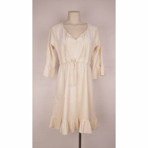 Dumilde kjole str 3, rhvid velour, NY m tags  (5)