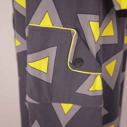 Charles kjole XL gr/gul NY m tag (5)