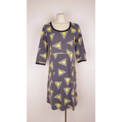 Charles kjole XL gr/gul NY m tag (5)