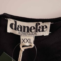 Danef kjole XXL, sort m peplum i talje, NY  (5)