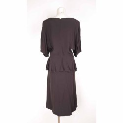 Danef kjole XXL, sort m peplum i talje, NY  (5)