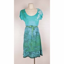 Desigual kjole XXL turkis/grn NY m tag (5)