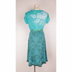 Desigual kjole XXL turkis/grn NY m tag (5)