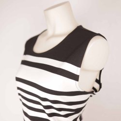 Dot &amp; Doodles kjole XXL, sort m hvid, NY m tag (5)