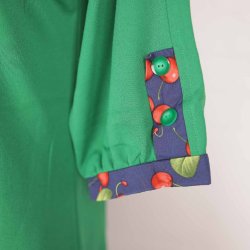 Margot kjole 2XL, grn m kirsebr, SOM NY (5)