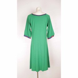 Margot kjole 2XL, grn m kirsebr, SOM NY (5)