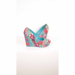 Desigual pumps 38 (lille), blomstr. kilehl, NYE (5)