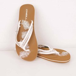 O'Neill klipklapper str 37. Skind hvid/slv. NY (5)