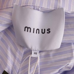 Minus skjortekjole str 46 hvid/lysebl m blte. NY (5)