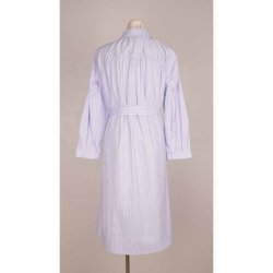 Minus skjortekjole str 46 hvid/lysebl m blte. NY (5)