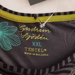 Gudrun Sjden lang kjole XXL sort/gr u/rme NY (5)