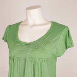 St. Martins kjole XL grn m hjerter NY (5)