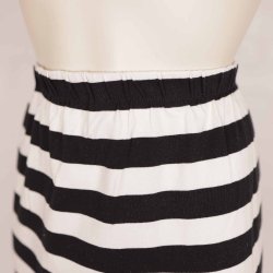 Mixed kort nederdel XXL/44 cm sort/hvid jersey  (5)