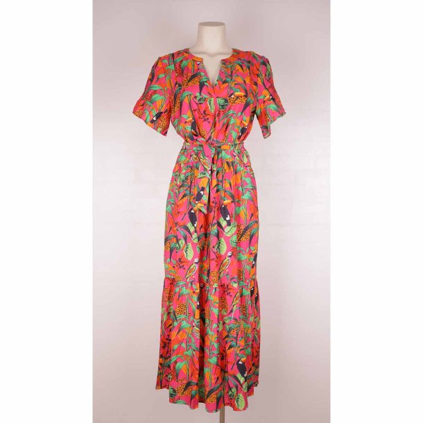 Smashed lemon maxi kjole viscose pink NY! M (50)