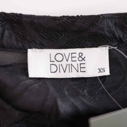 Love &amp; Divine skjorte/jakke sort kraftig XS (N54)