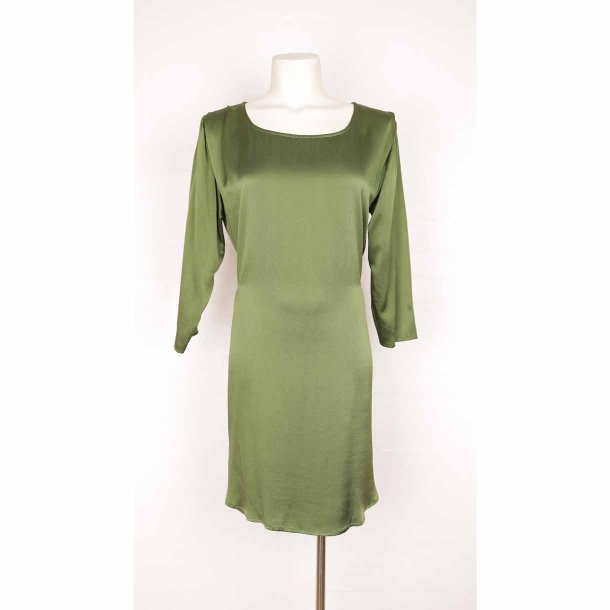 Won Hundred kort kjole olive 100% silke str. 38 (N55)