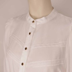 Culture skjorte bluse m guld knapper viscose S (6)