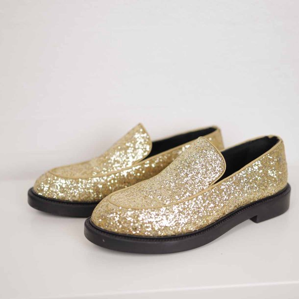 Copenhagen Shoes Loafers Guld Glitter  (6)