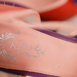 Lola Ramona sko rd/lilla/rosa vegan stribet 40 (N63)