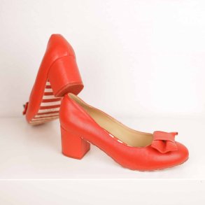 Lola Ramona pump sko rd vegan lder 5cm 39 (N63)
