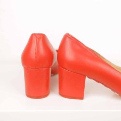 Lola Ramona pump sko rd vegan lder 5cm 39 (N63)