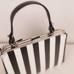 Lola Ramona taske INEZ black/white vegan  (N63)