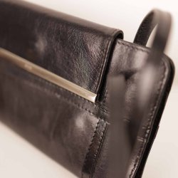 ADAX small bag black leather m slv hardwear 25x13 (7)